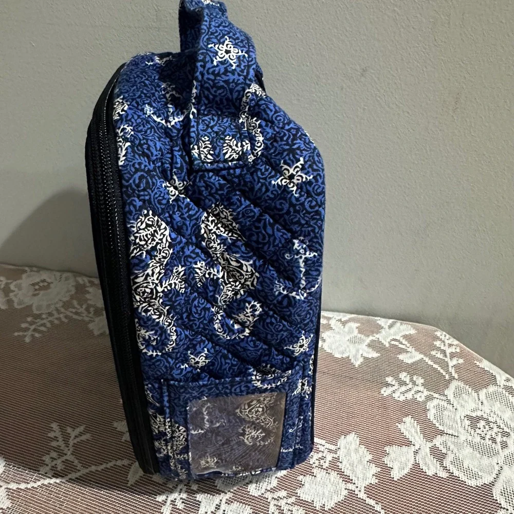 Vera Bradley Quilted Lunch Bag Seahorse‎ of Course Case Blue Nautical Pattern